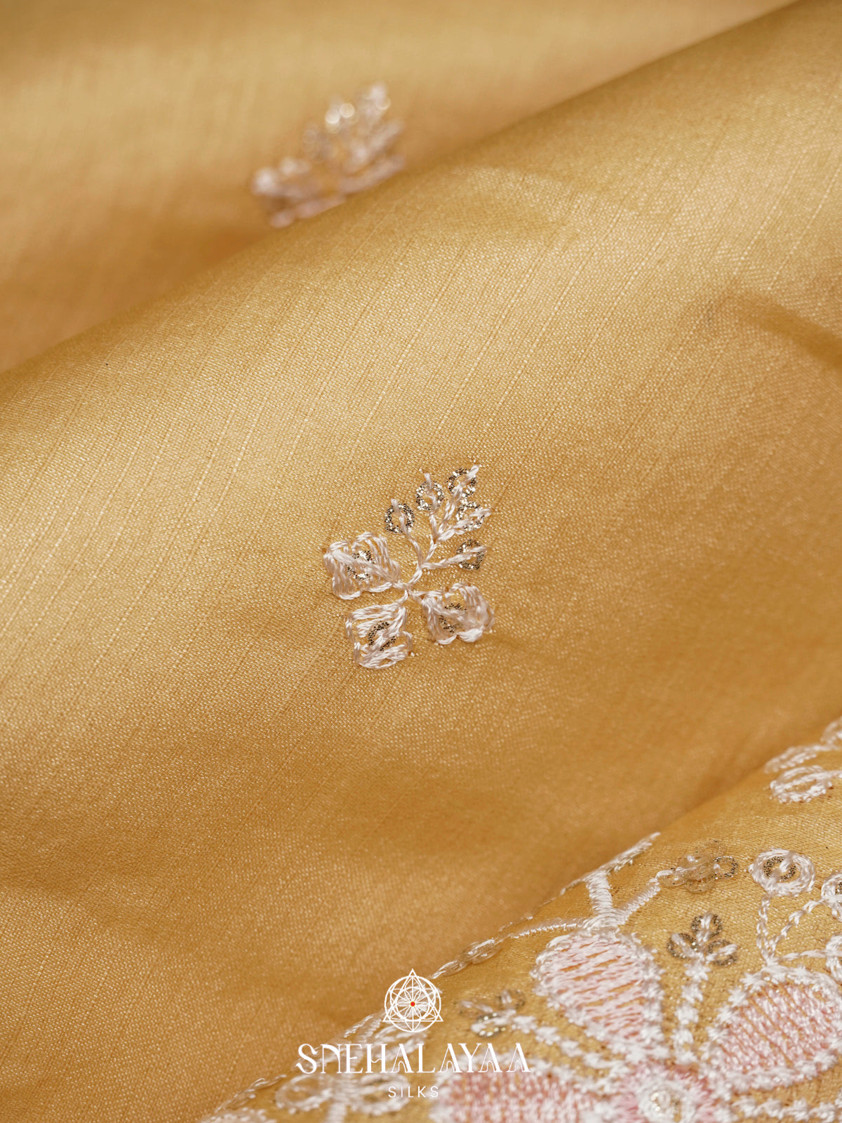 Yellow Raw Silk Saree