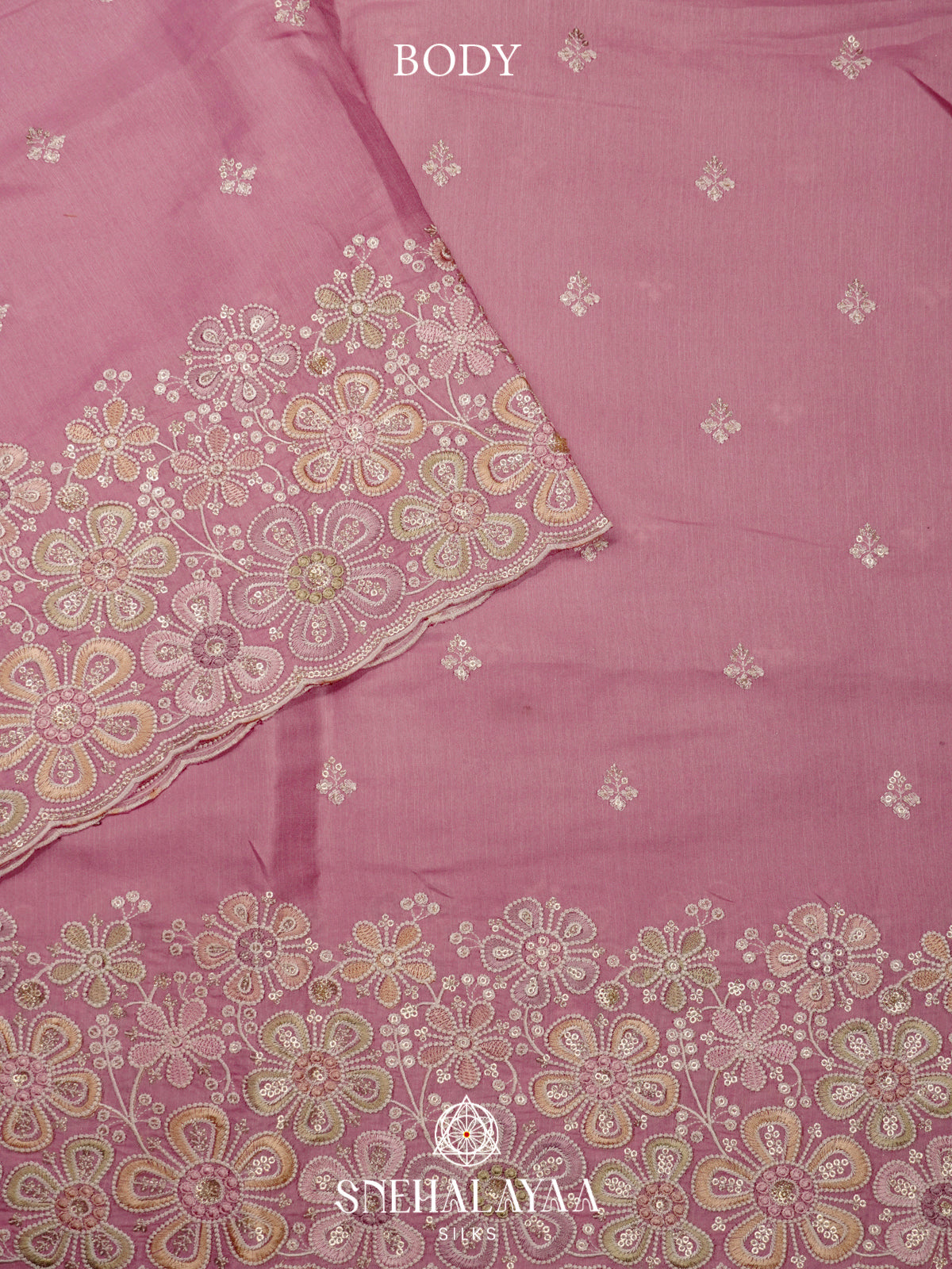 Pink Raw Silk Saree