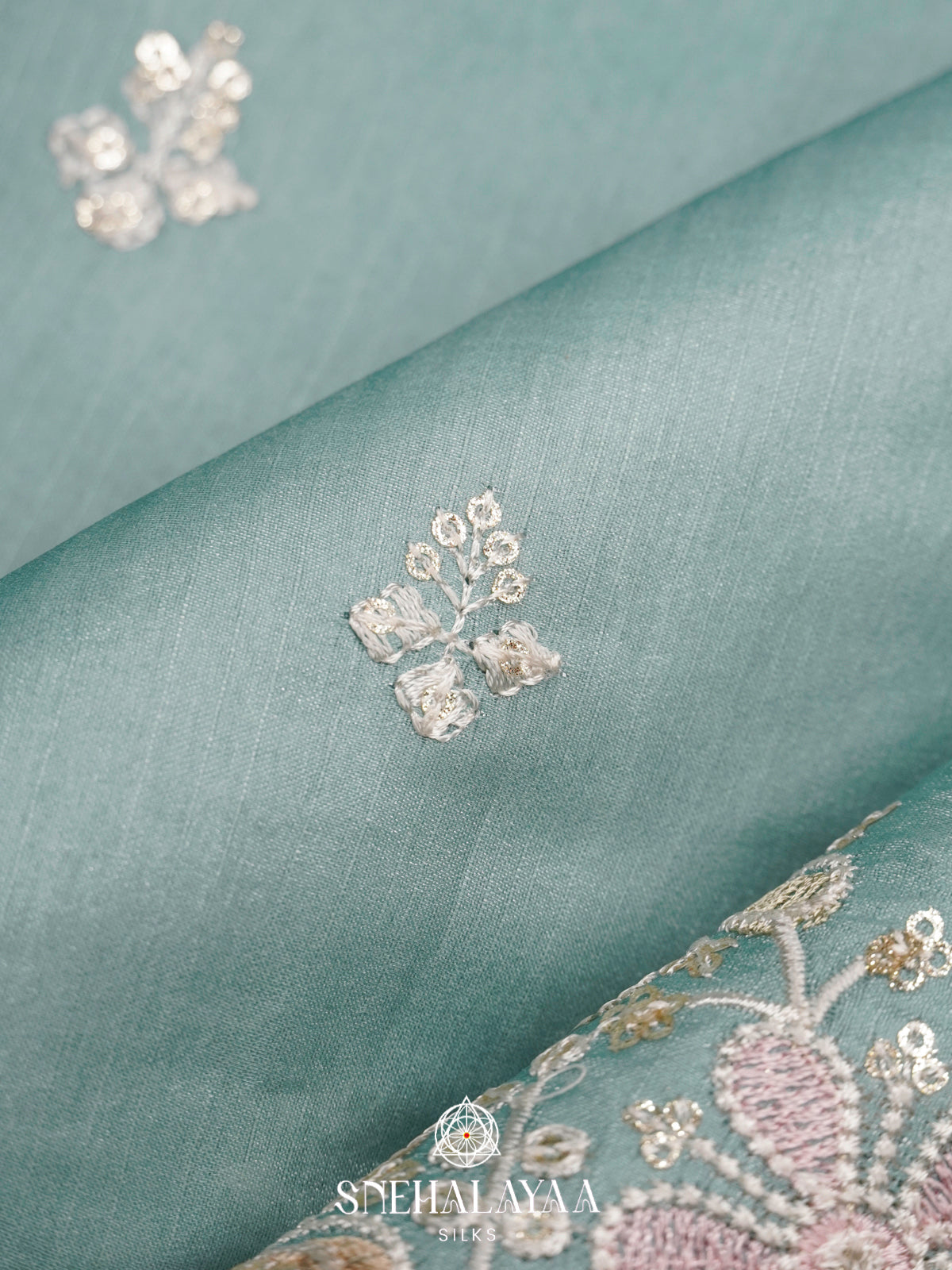 Blue Raw Silk Saree