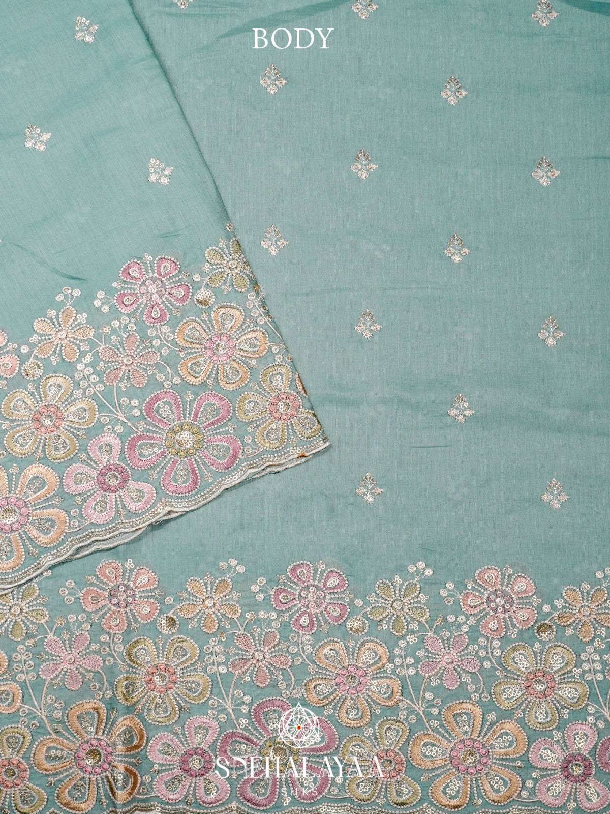 Blue Raw Silk Saree