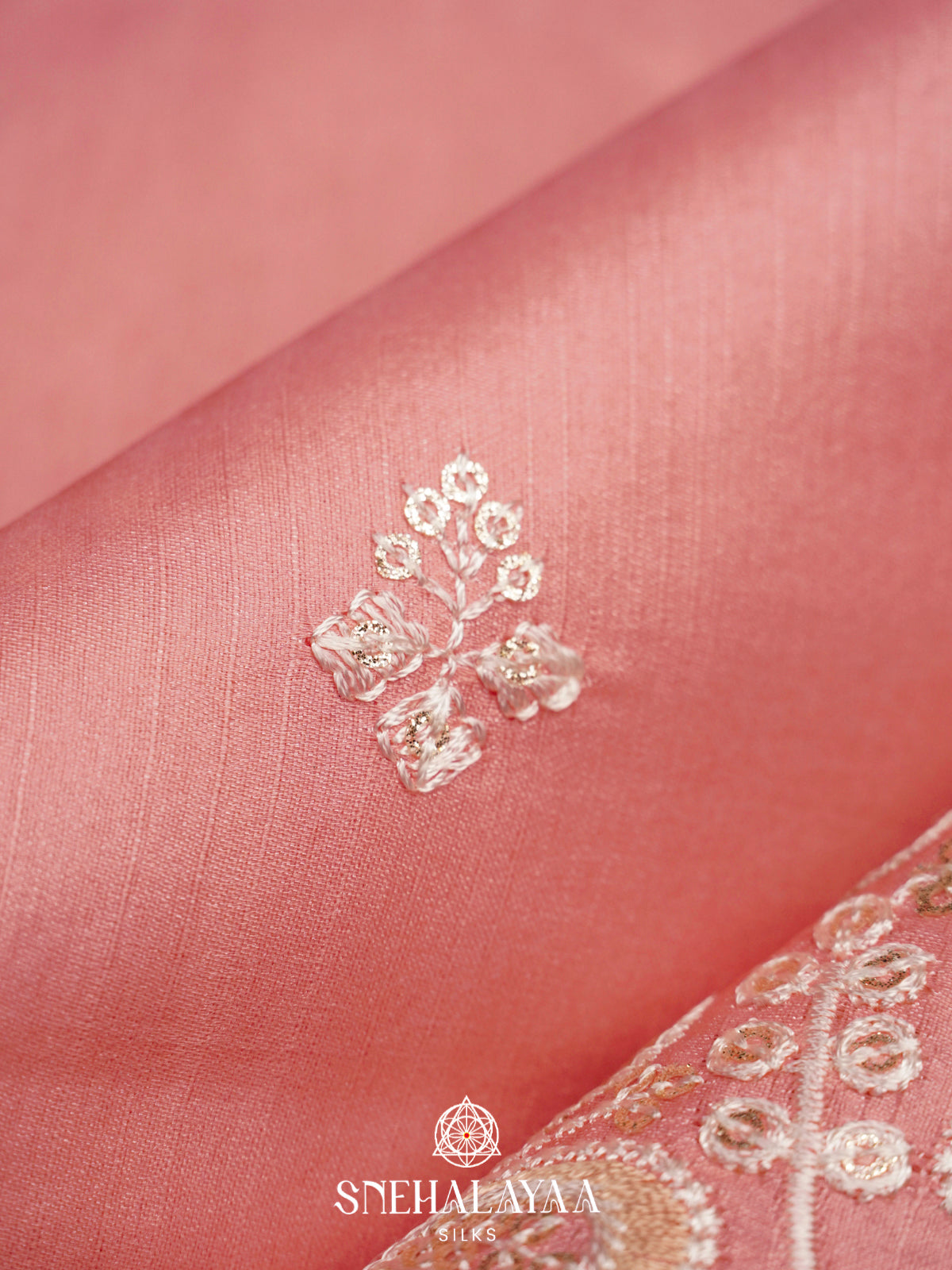 Pink Raw Silk Saree