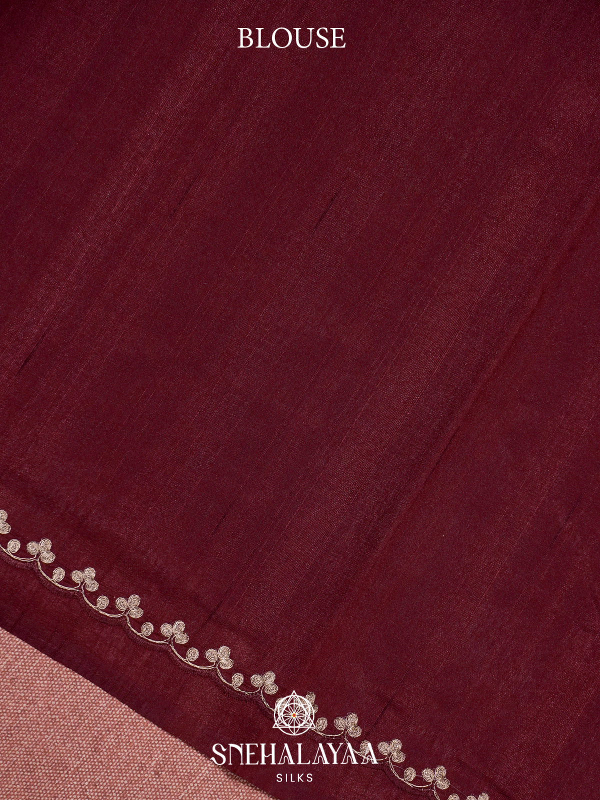 Burgundy Raw Silk Saree