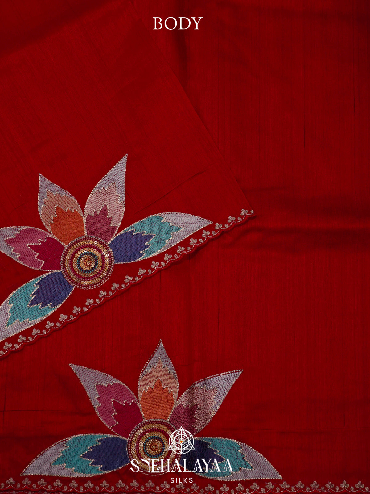 Red Raw Silk Saree