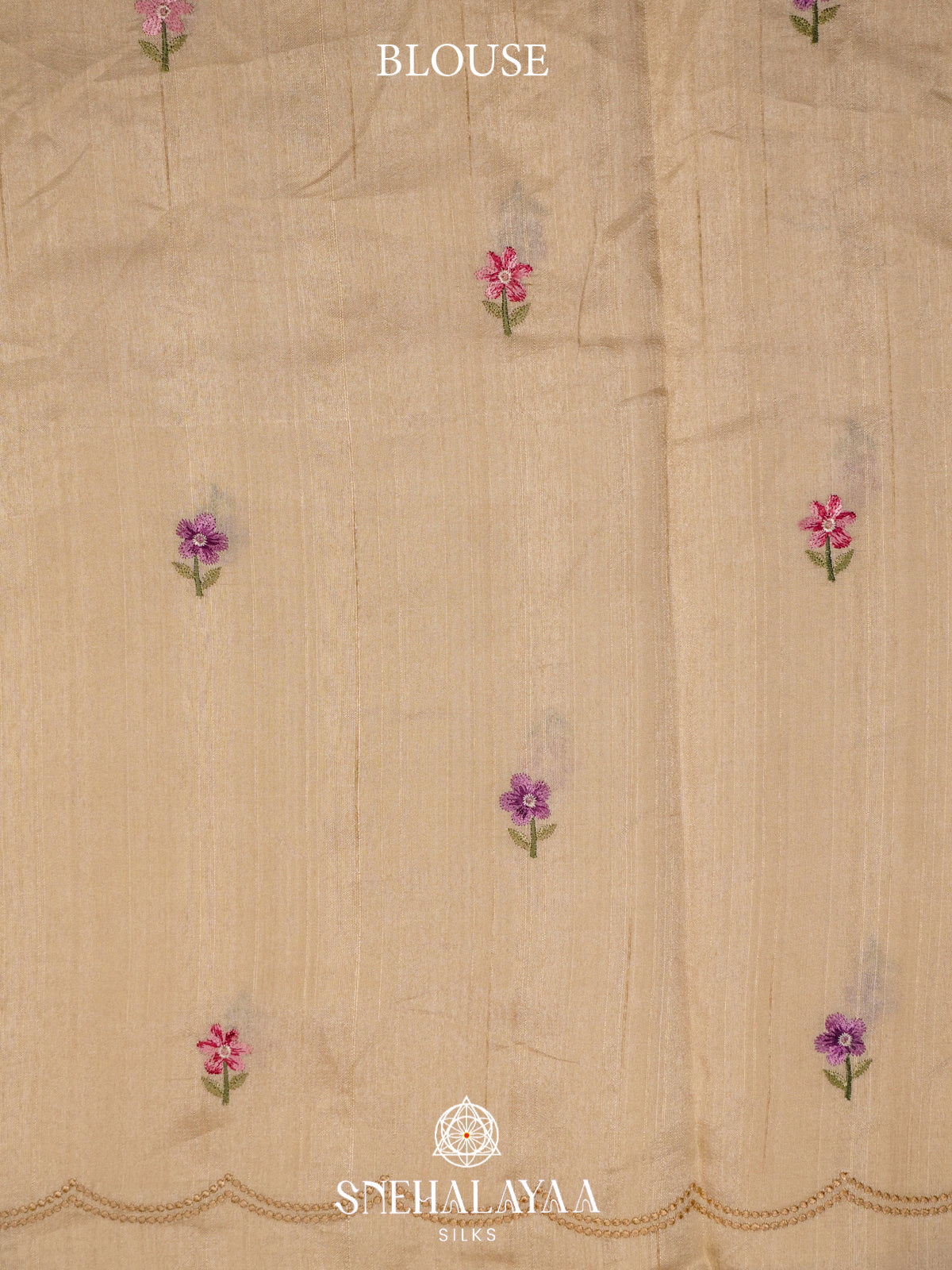 Beige Raw Silk Saree