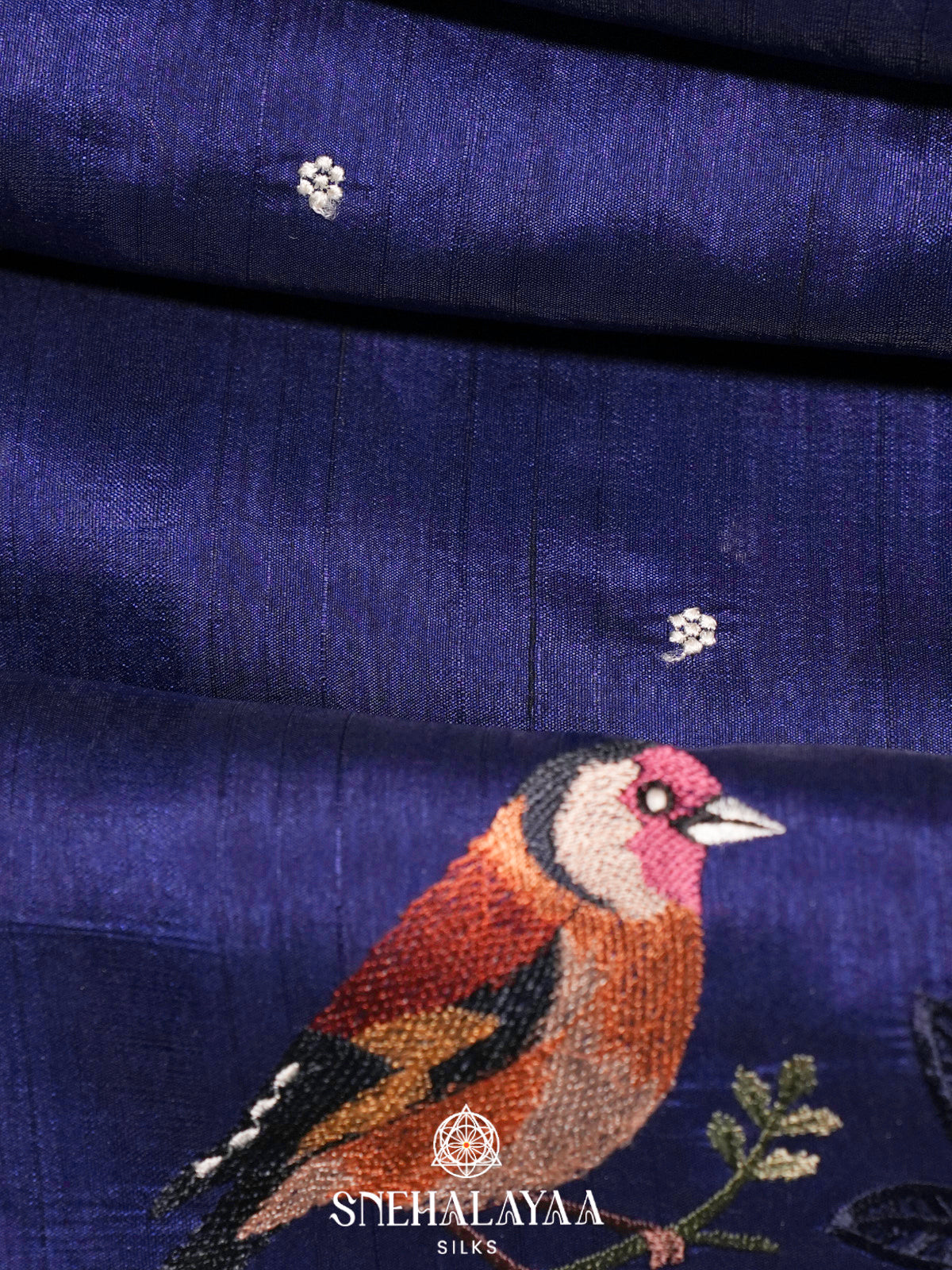Blue Raw Silk Saree