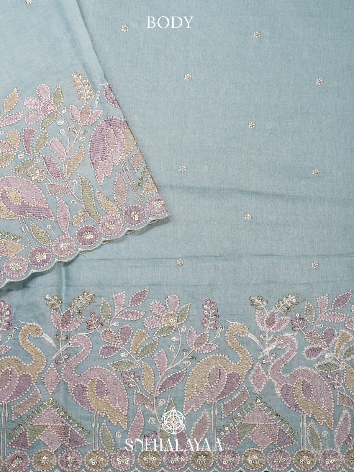 Blue Raw Silk Saree