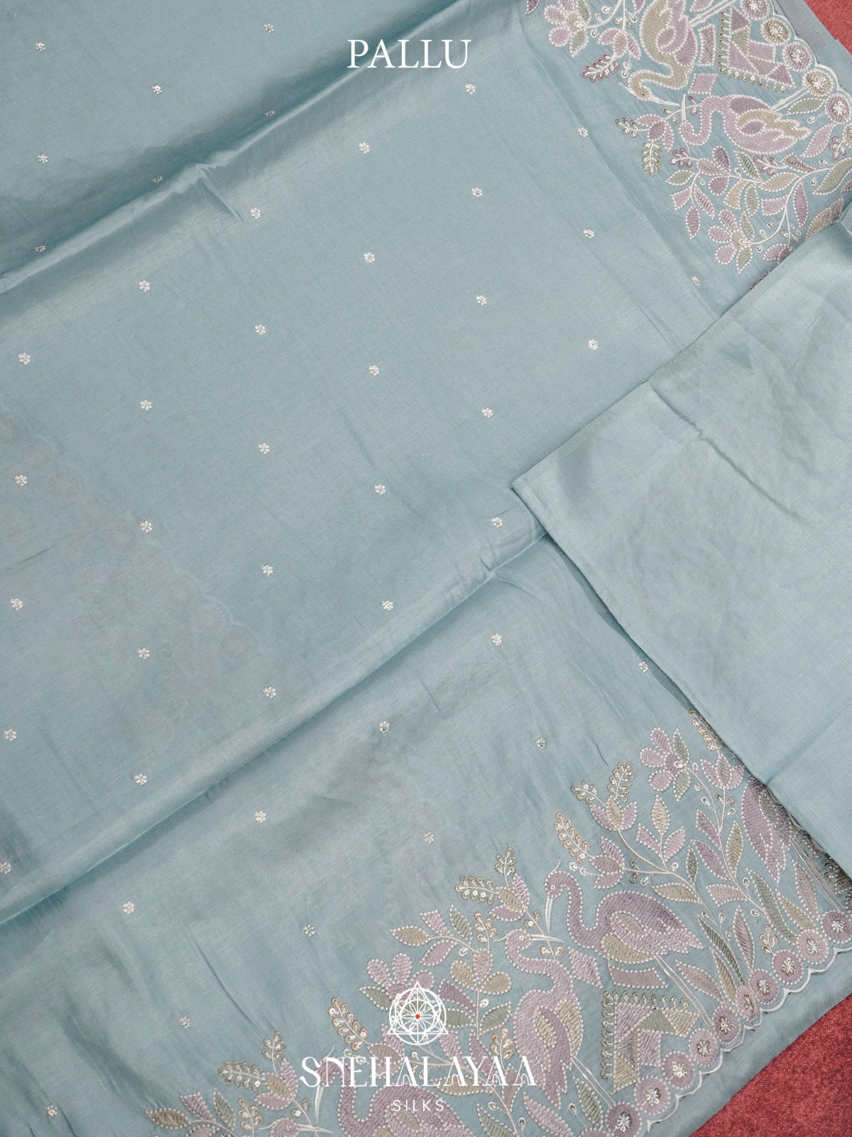 Blue Raw Silk Saree