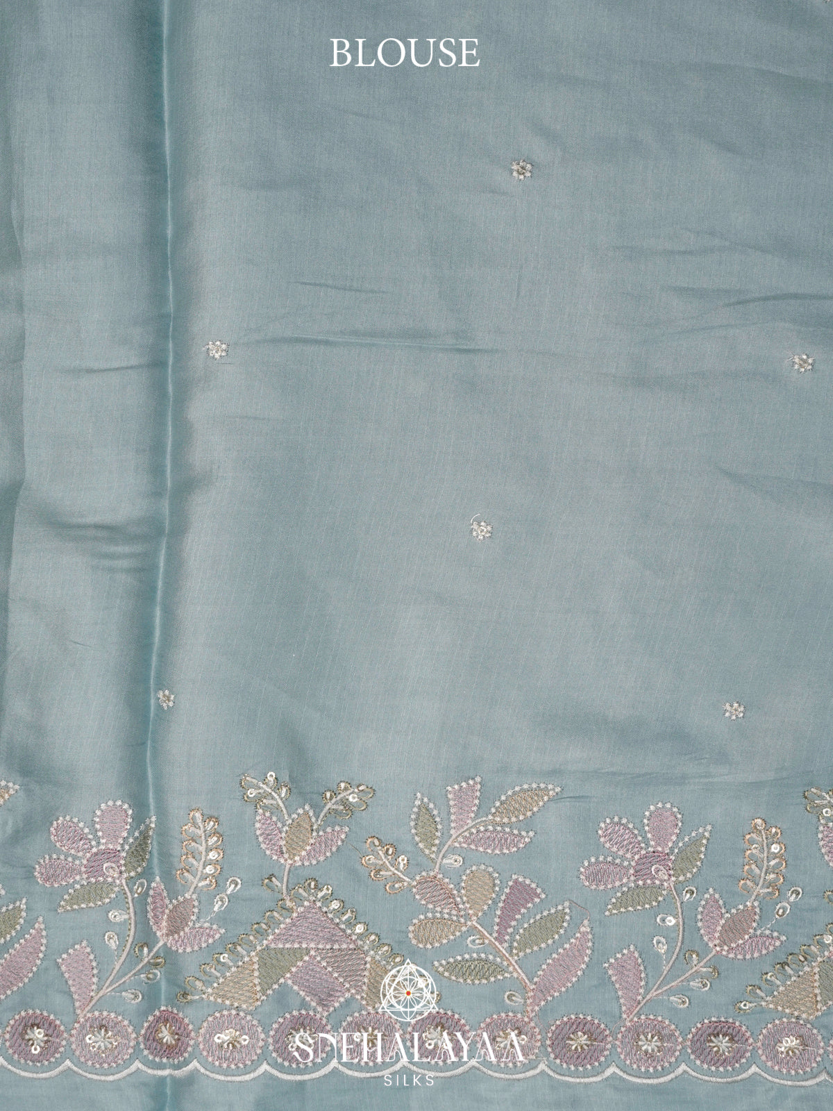 Blue Raw Silk Saree