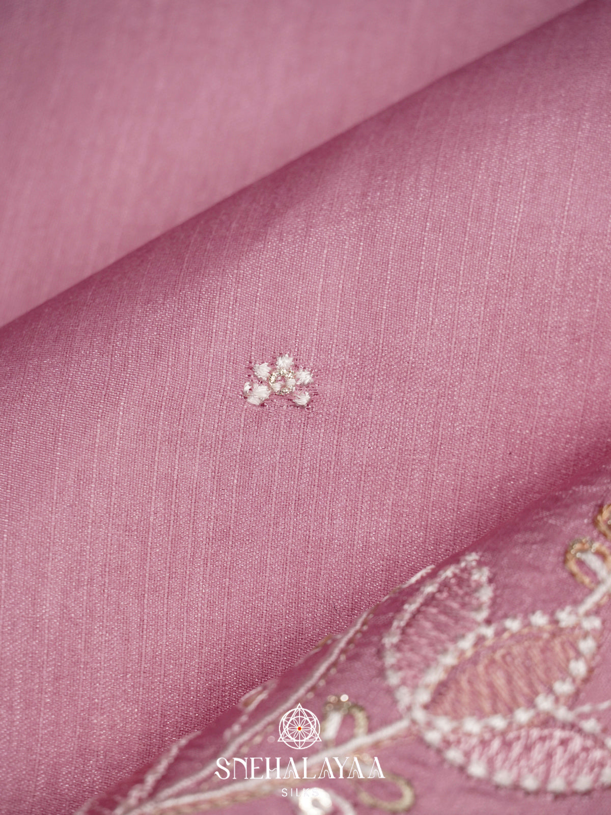 Pink Raw Silk Saree