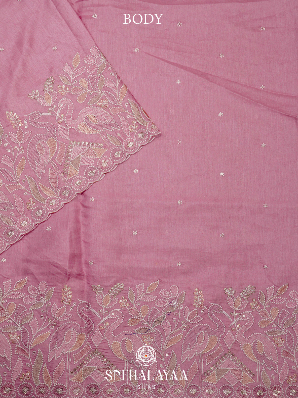 Pink Raw Silk Saree