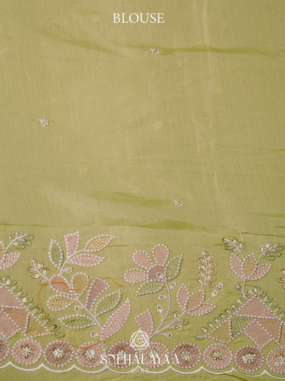 Lime Raw Silk Saree