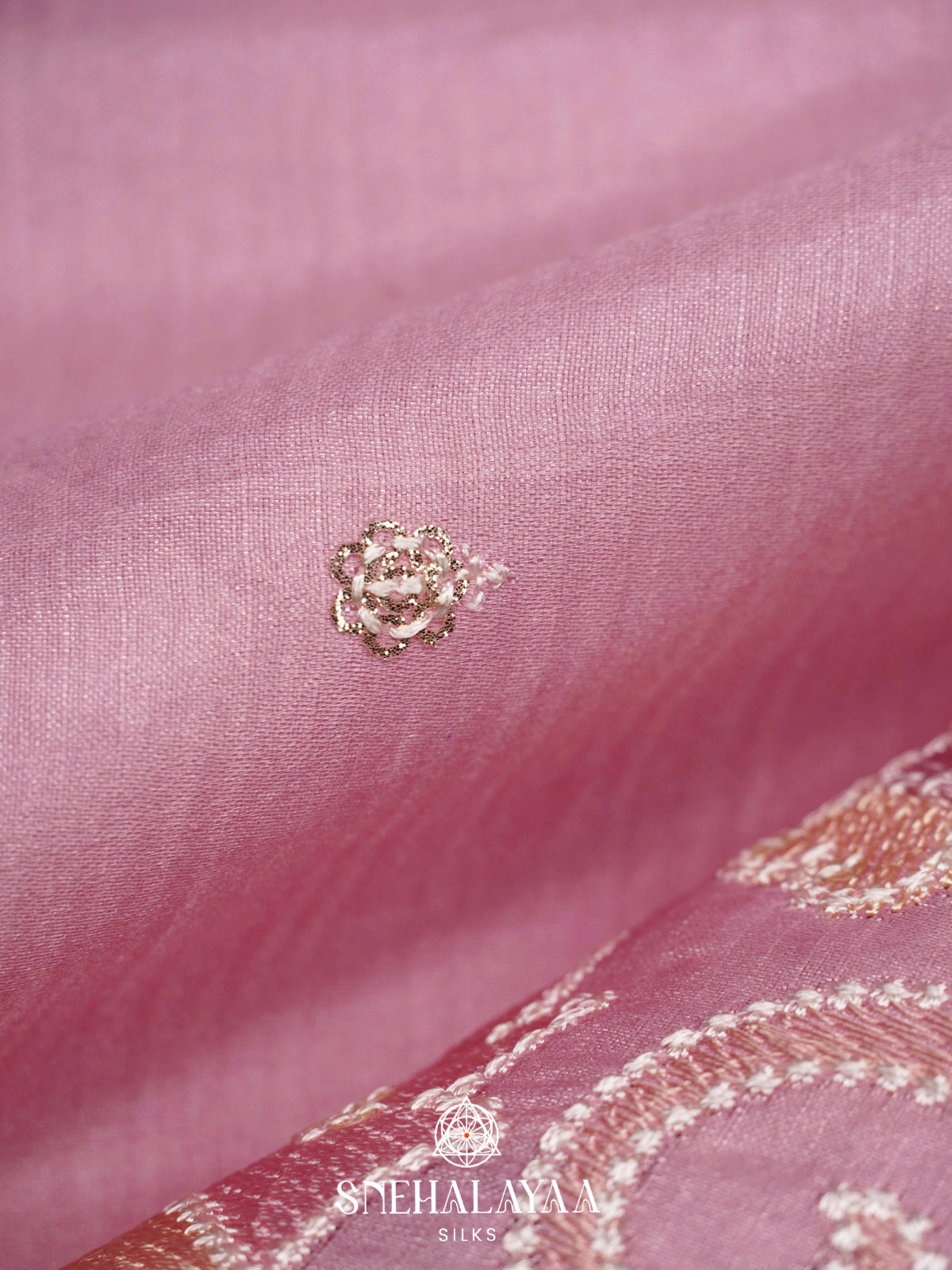 Pink Raw Silk Saree