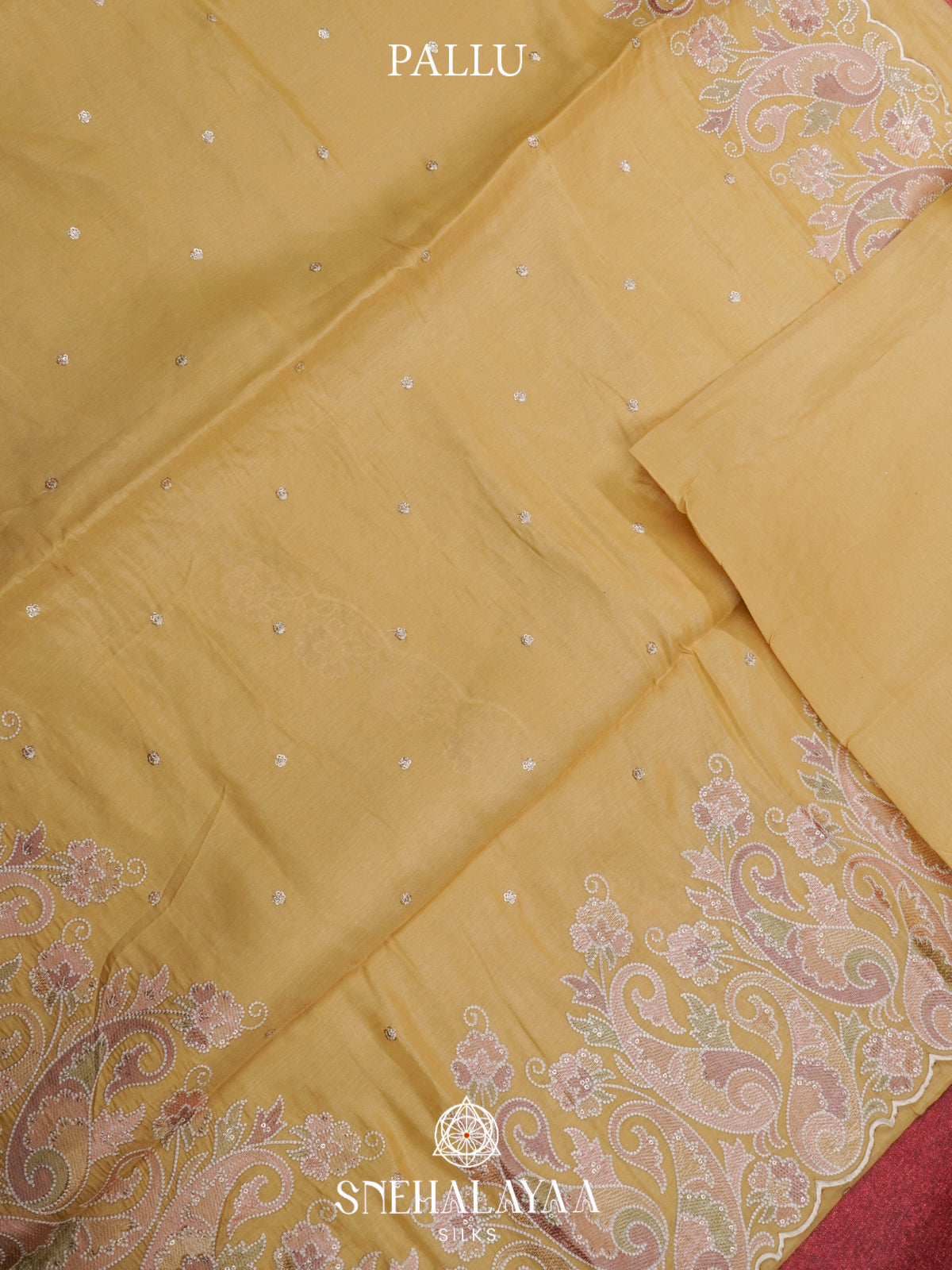 Yellow Raw Silk Saree