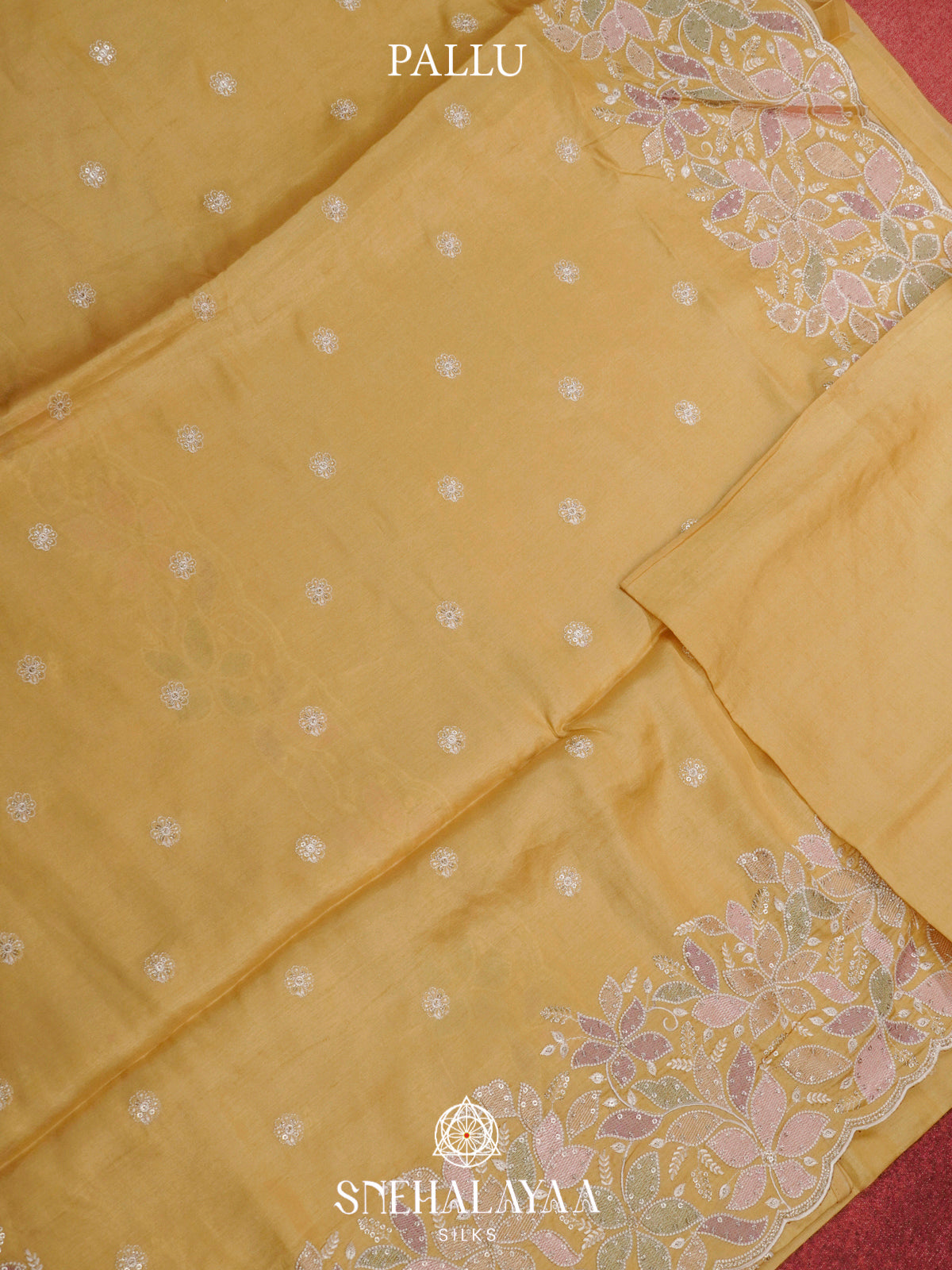 Yellow Raw Silk Saree