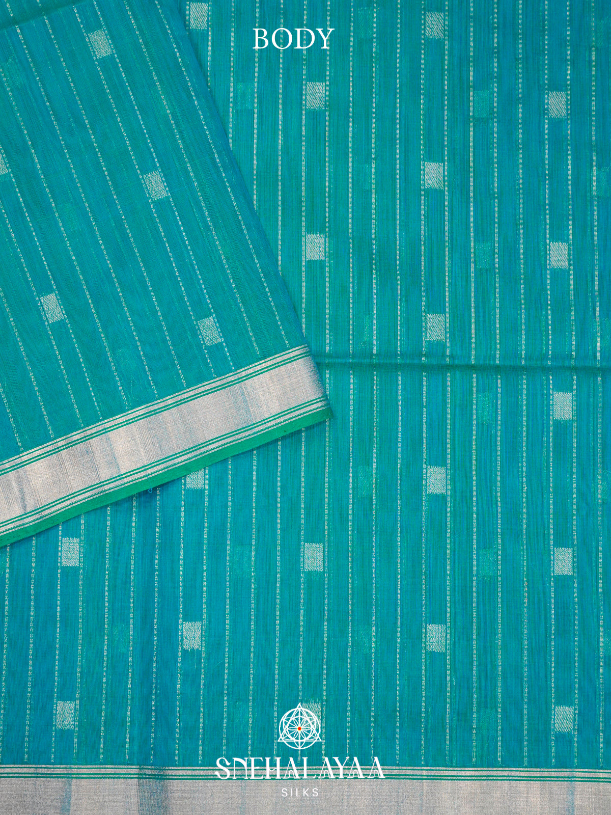 Blue Kora Silk Cotton Saree