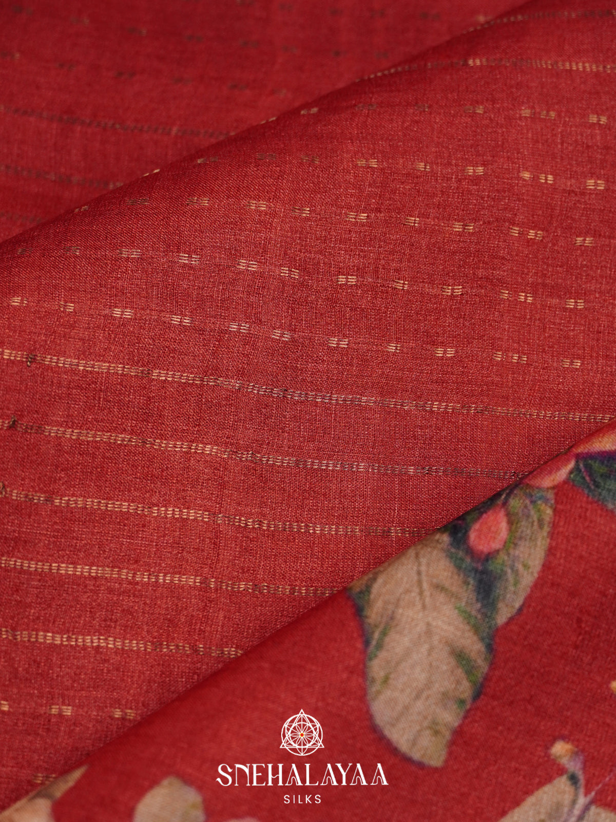 Red Tussar Saree