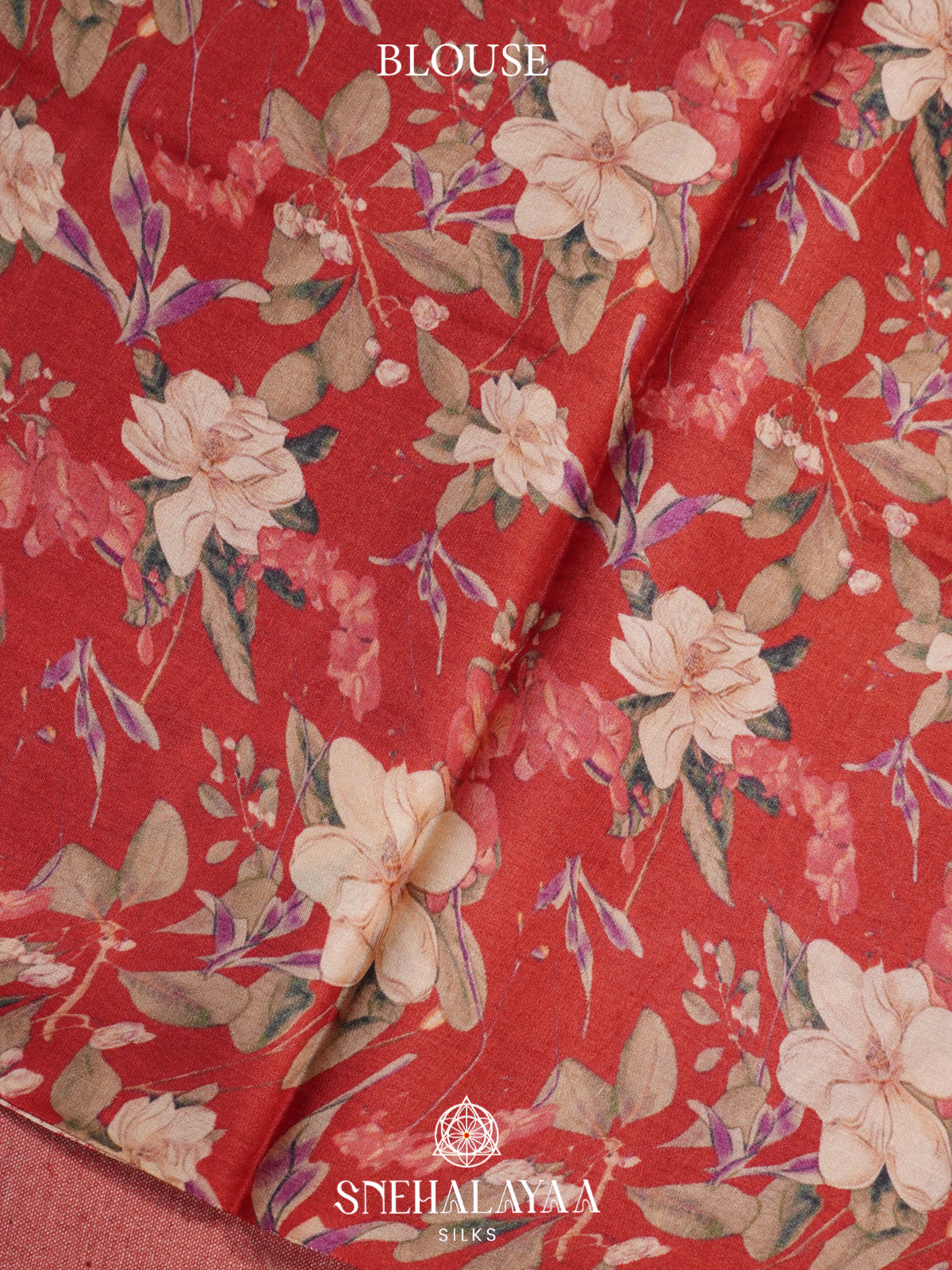 Red Tussar Saree