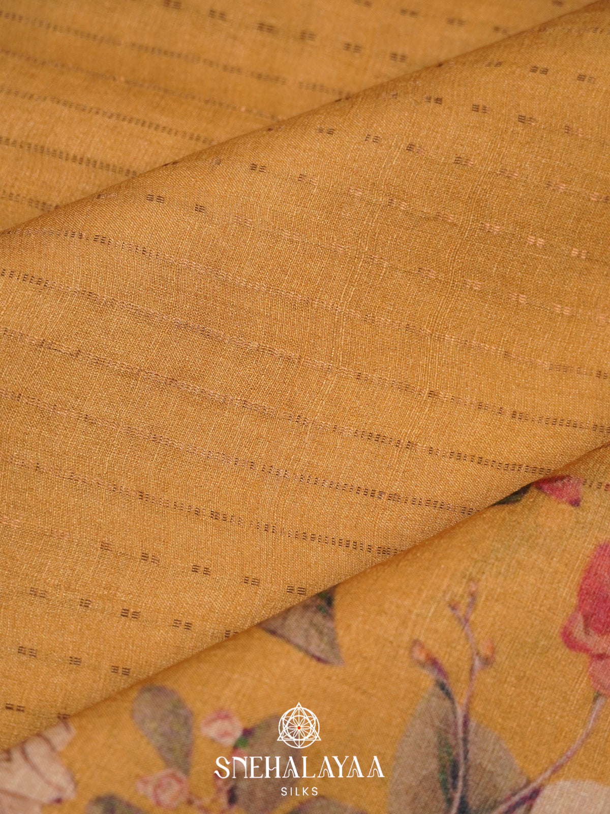 Yellow Tussar Saree
