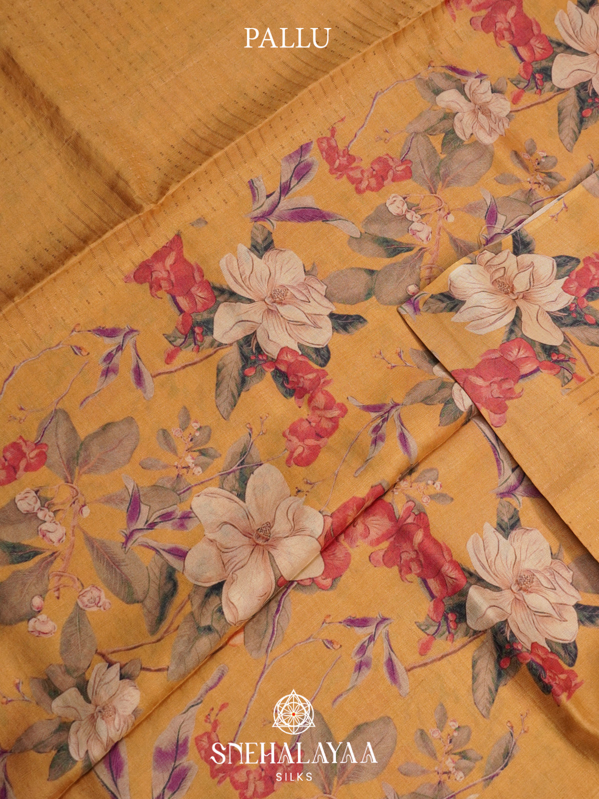 Yellow Tussar Saree