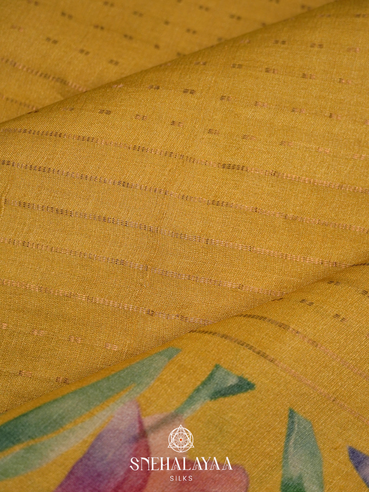 Yellow Tussar Saree