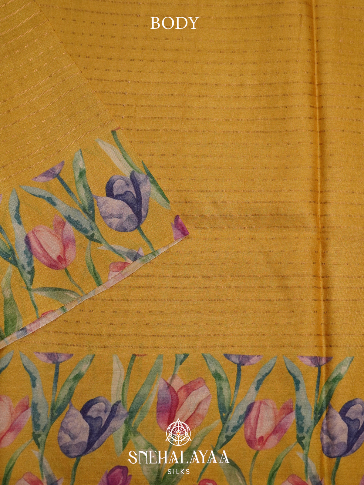 Yellow Tussar Saree