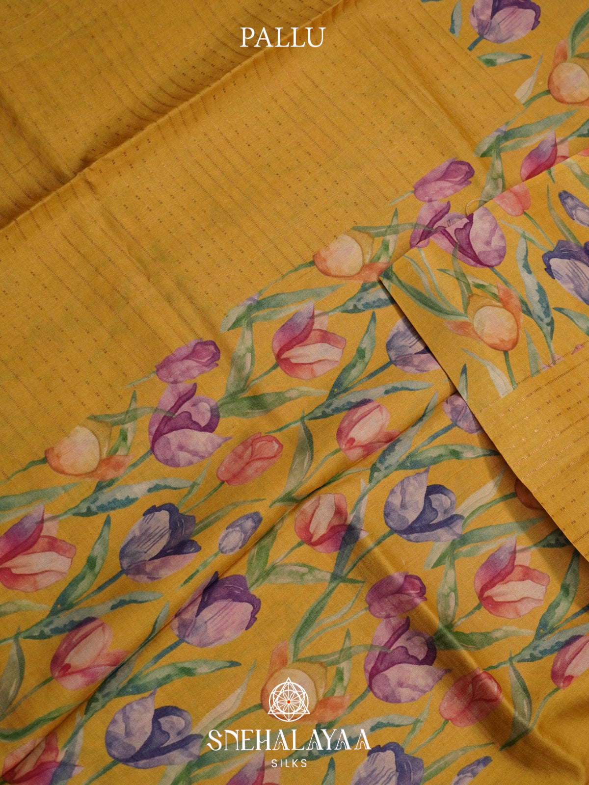 Yellow Tussar Saree
