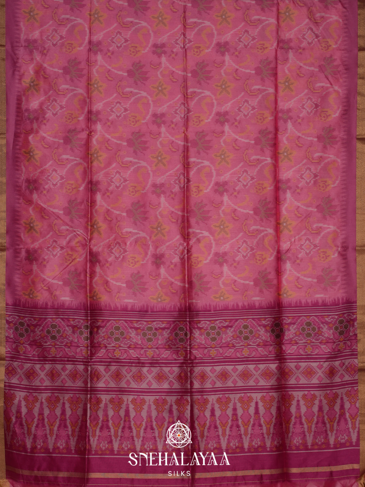 Pink Raw Silk Saree