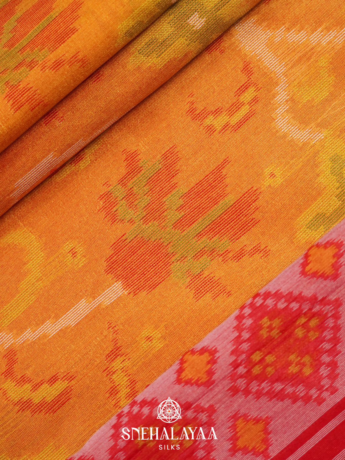 Yellow Raw Silk Saree