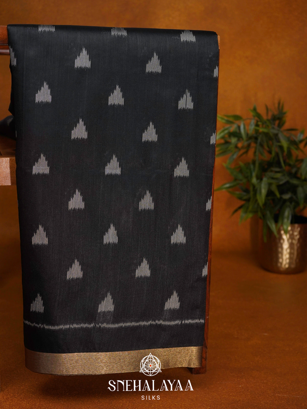 Black Tussar Saree