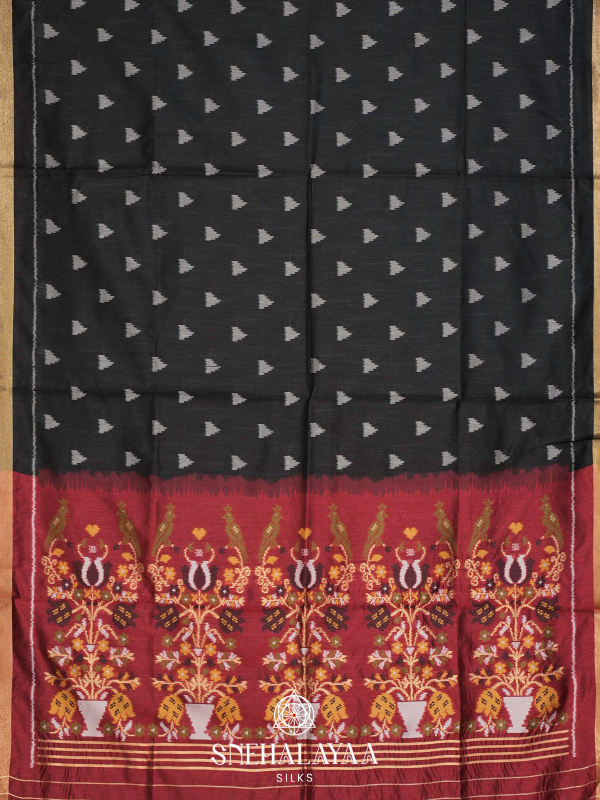 Black Tussar Saree