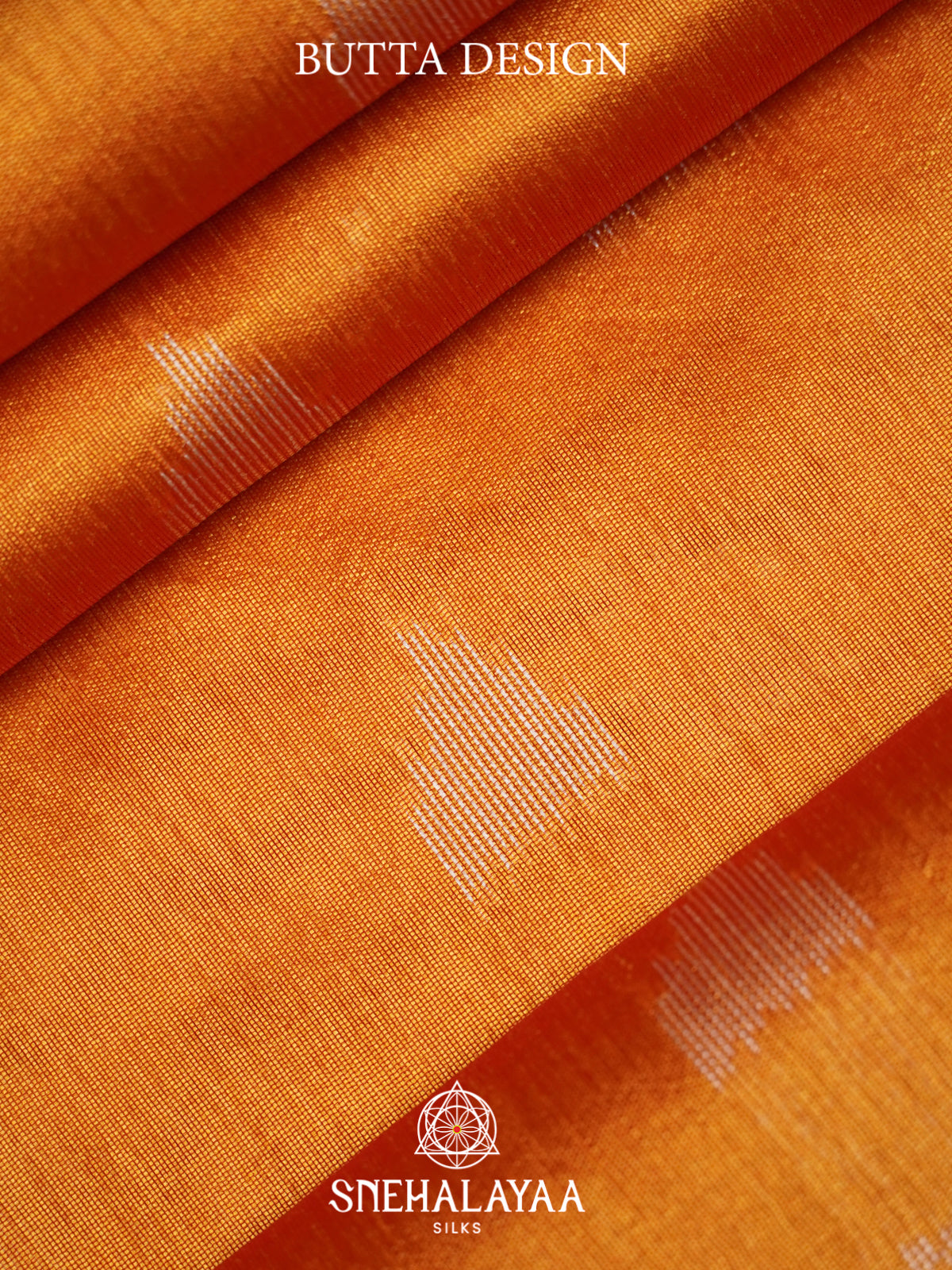 Orange Tussar saree