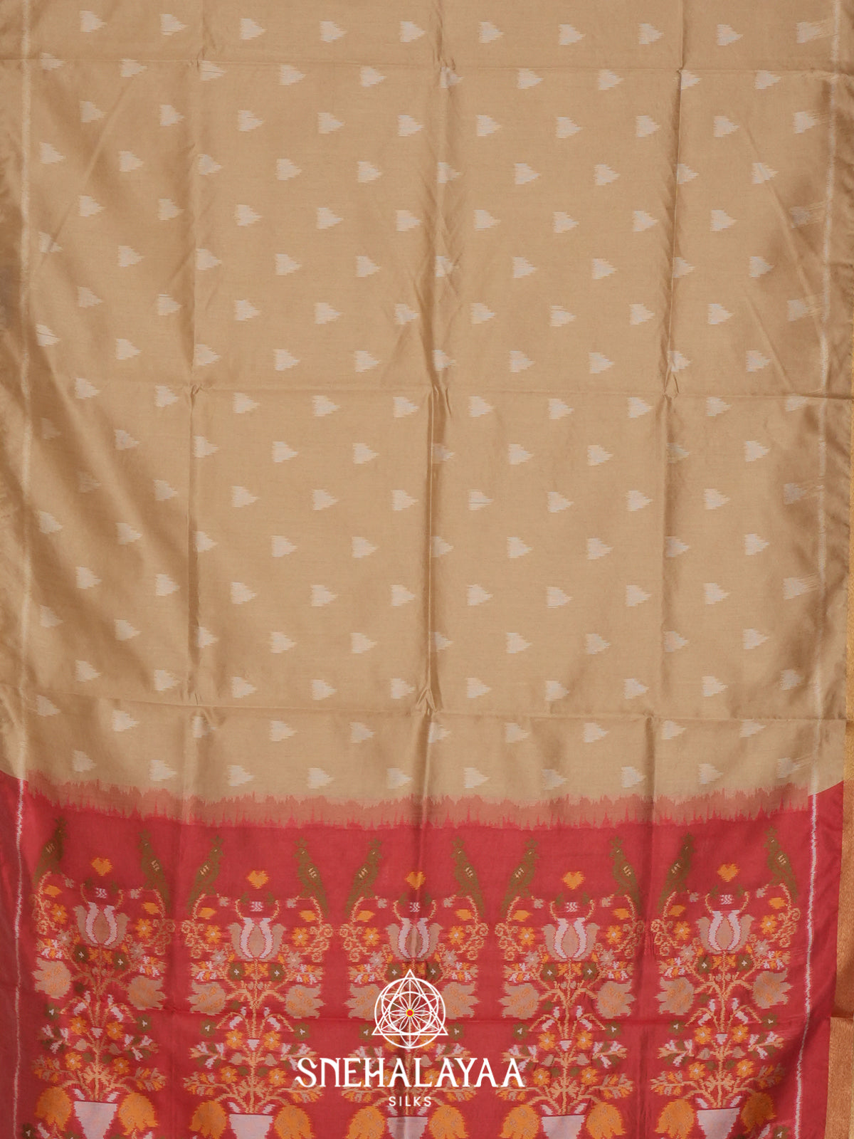 Cream Tussar saree