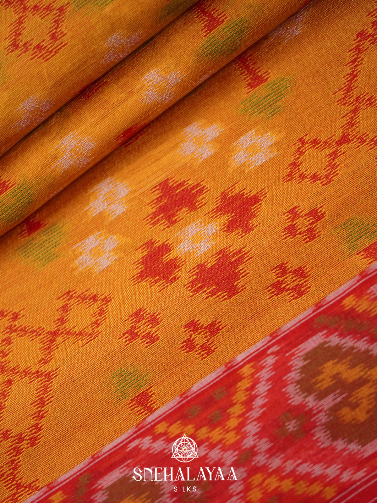 Yellow Raw Silk Saree