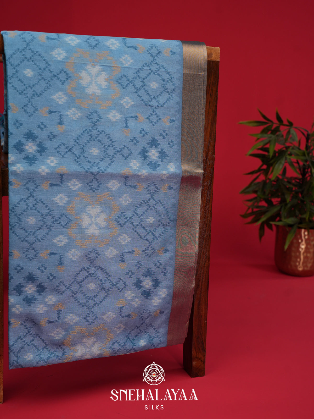 Blue Raw Silk Saree