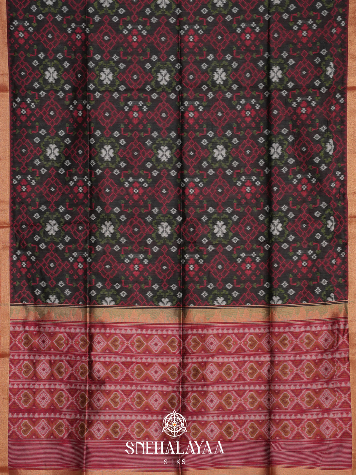 Black Raw Silk Saree