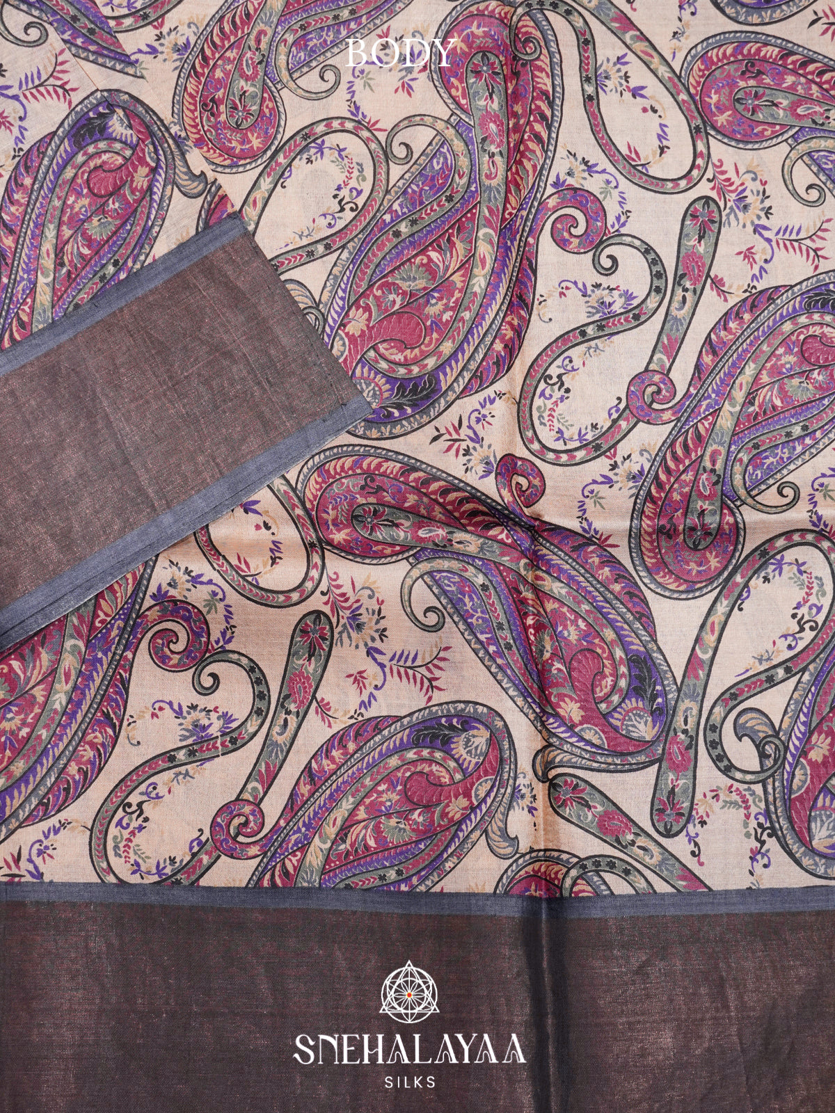 Cream  Tussar Saree