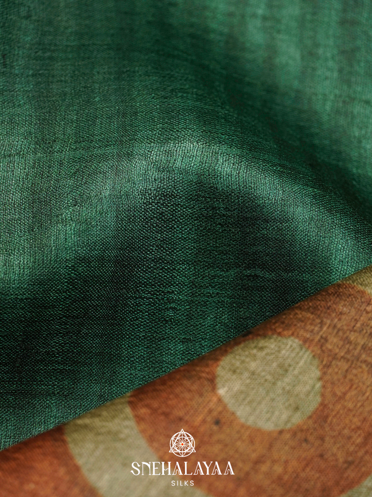 Forest Green  Tussar Saree