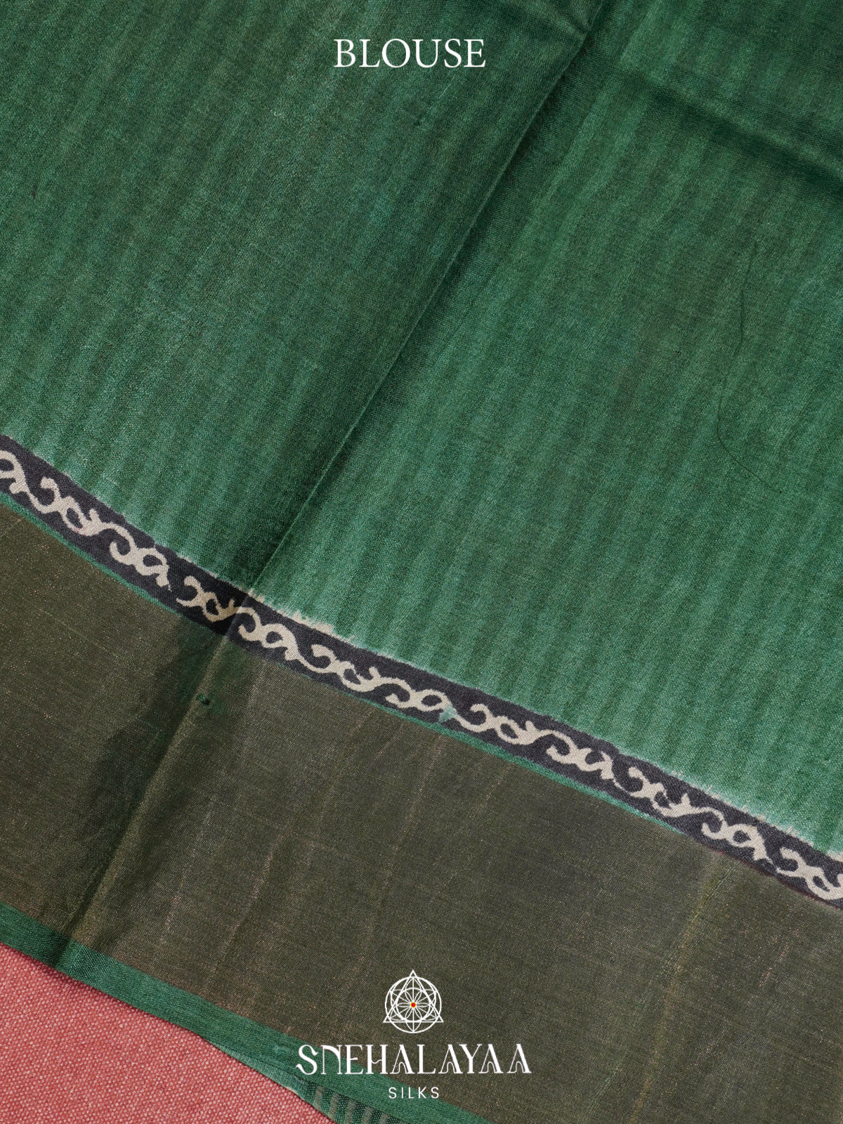 Forest Green  Tussar Saree