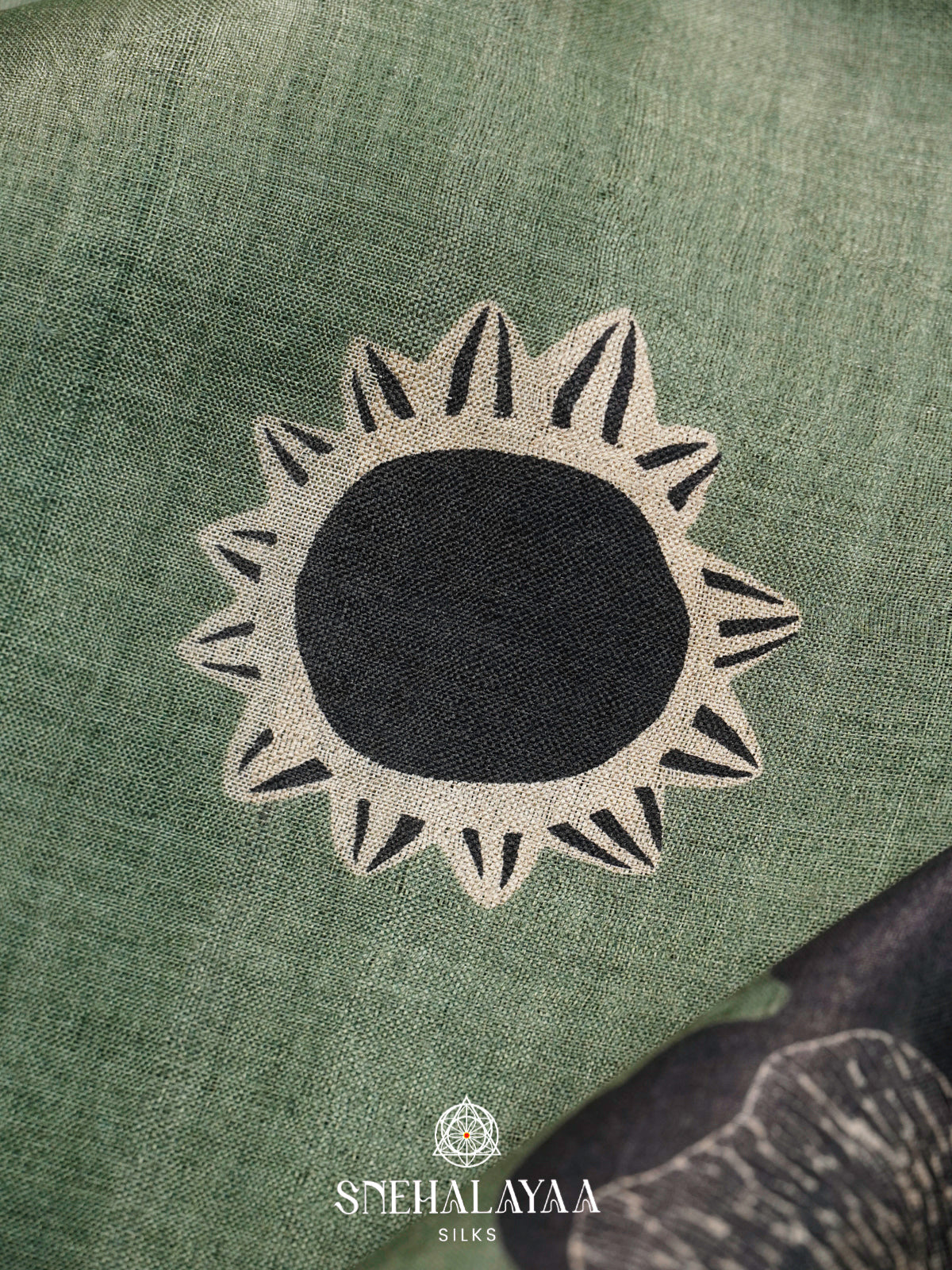 Sage Green  Tussar Saree