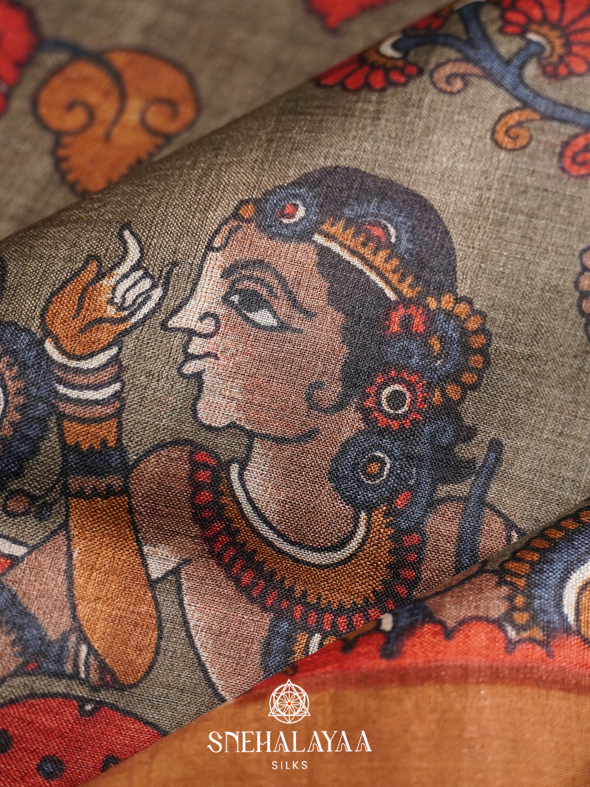 Brown  Tussar Saree