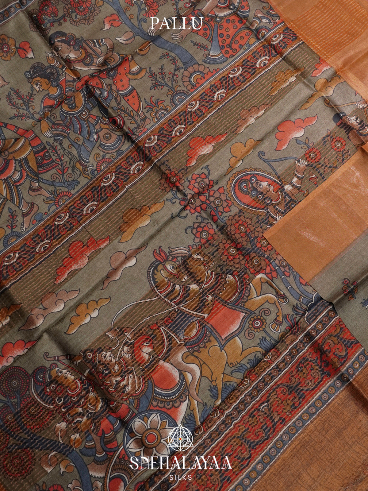 Brown  Tussar Saree