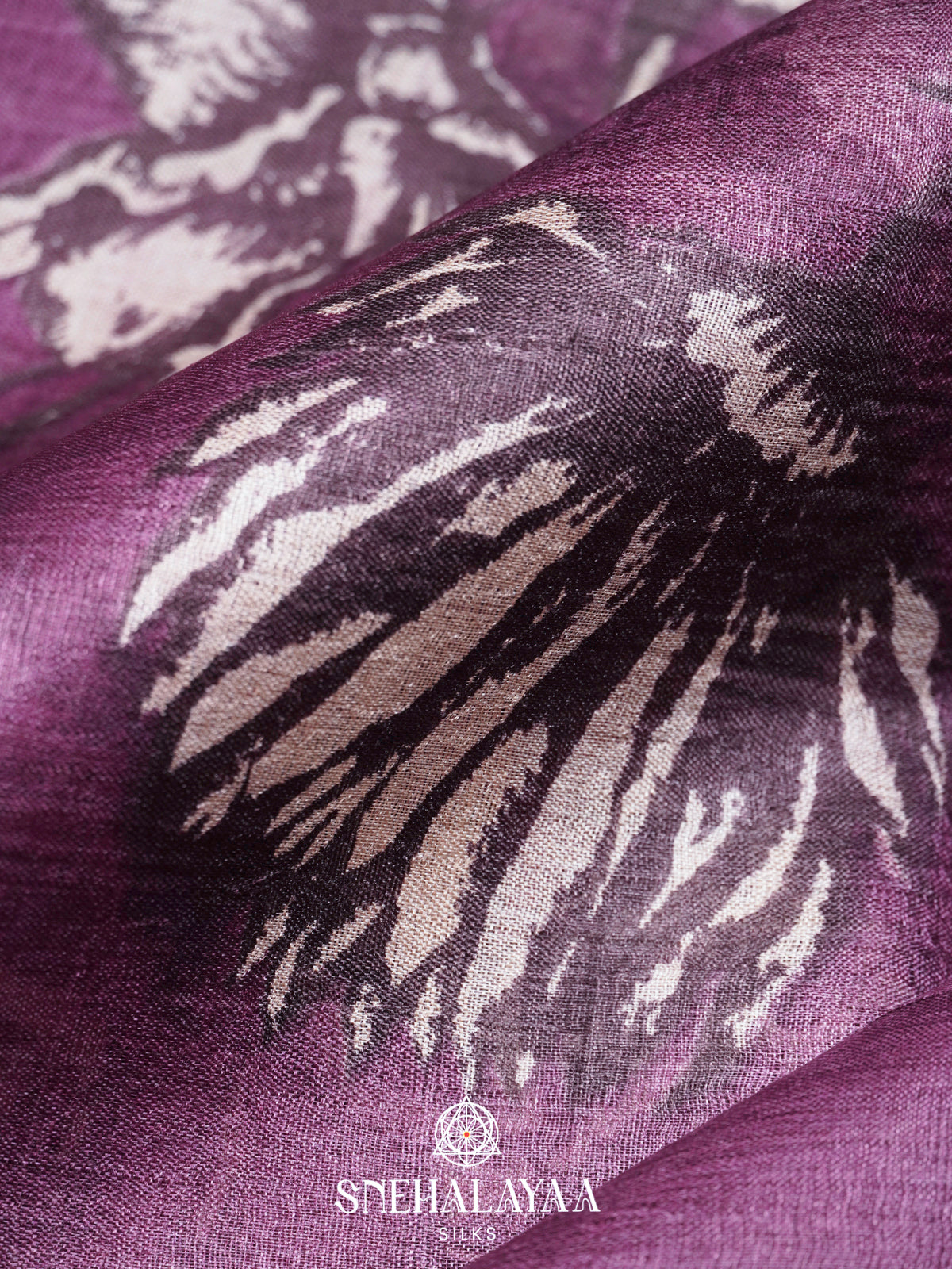 Purple  Tussar Saree