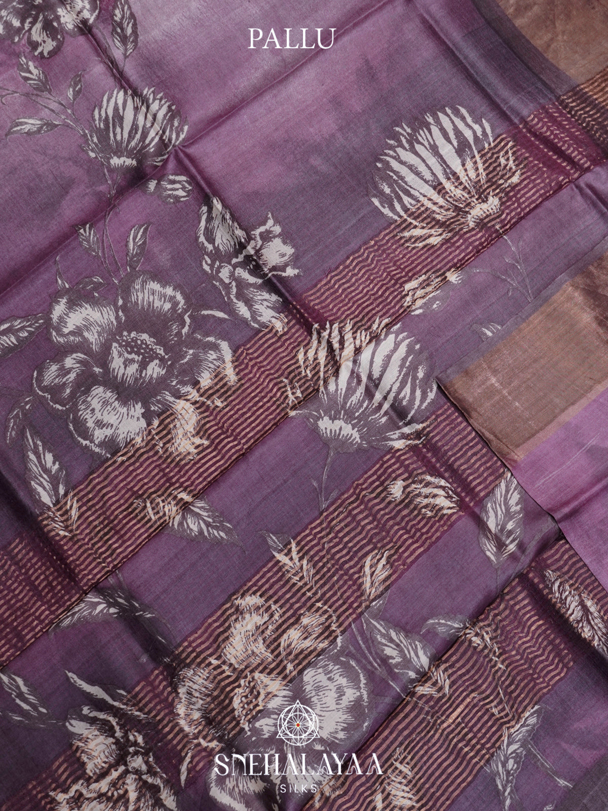 Purple  Tussar Saree