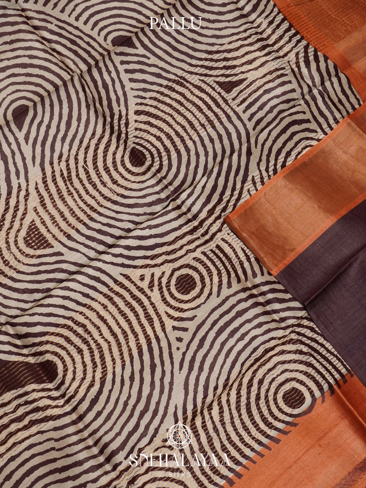 Coffee Brown  Tussar Saree