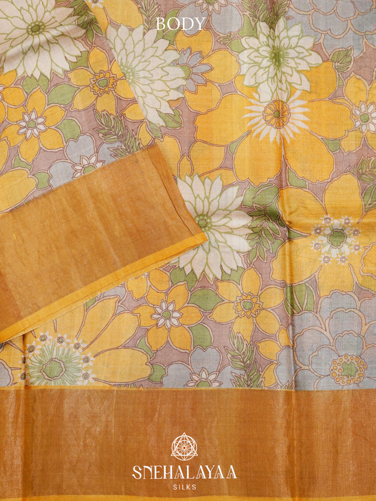 Grey  Tussar Saree