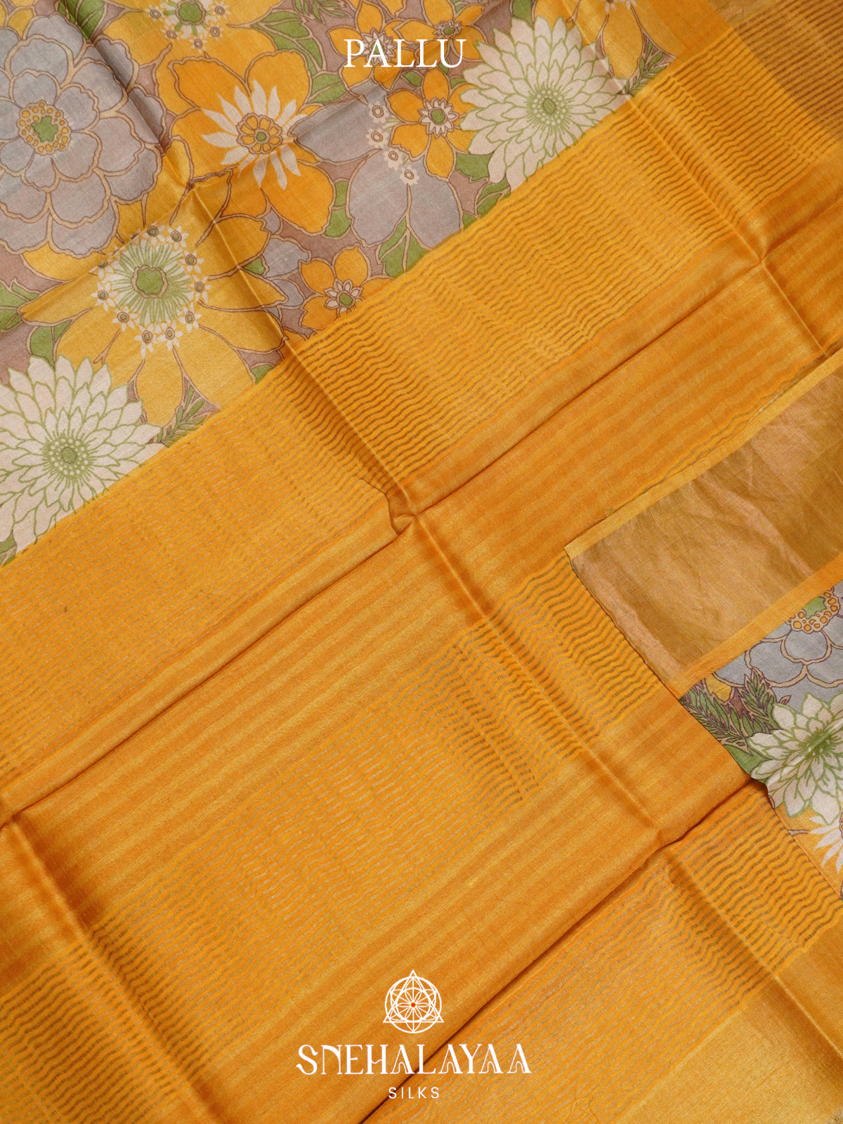 Grey  Tussar Saree