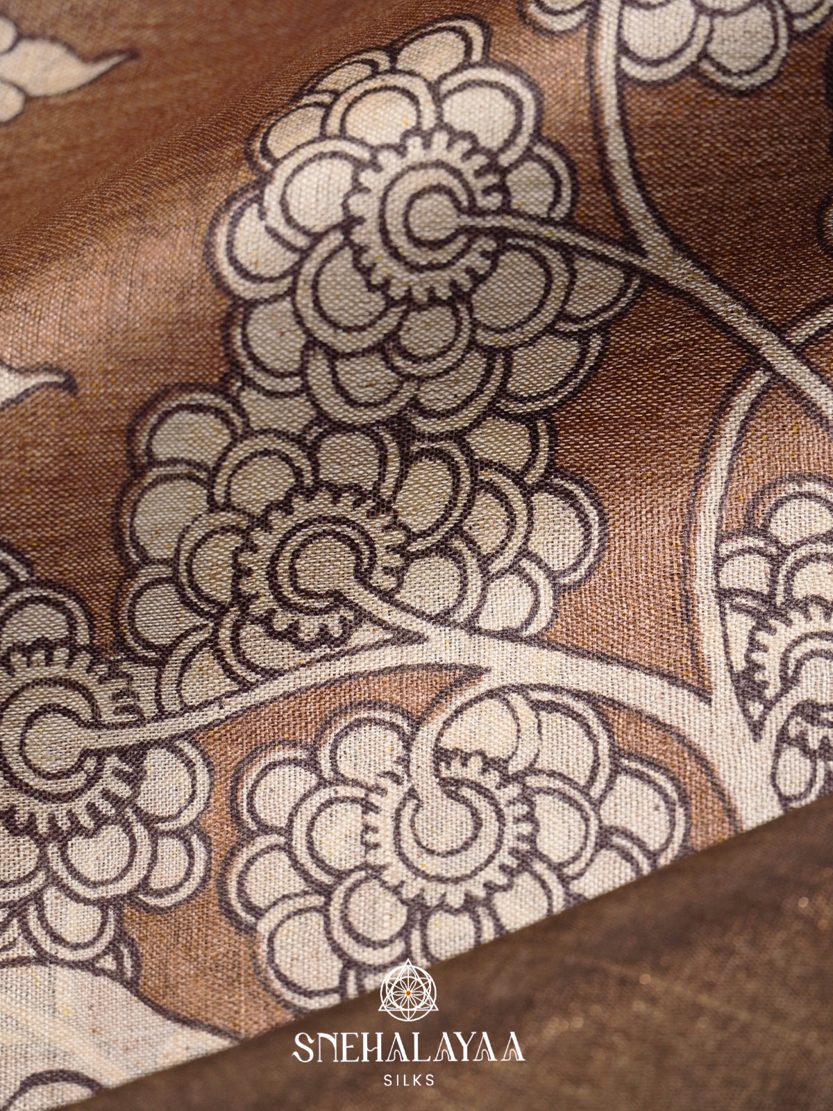Brown  Tussar Saree