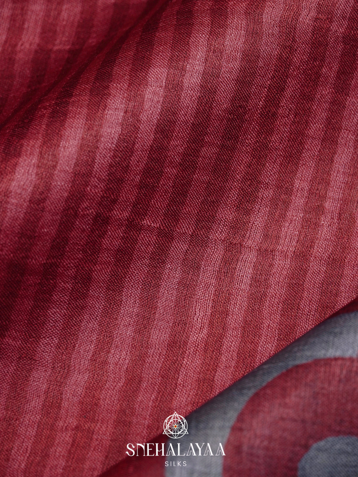 Maroon  Tussar Saree
