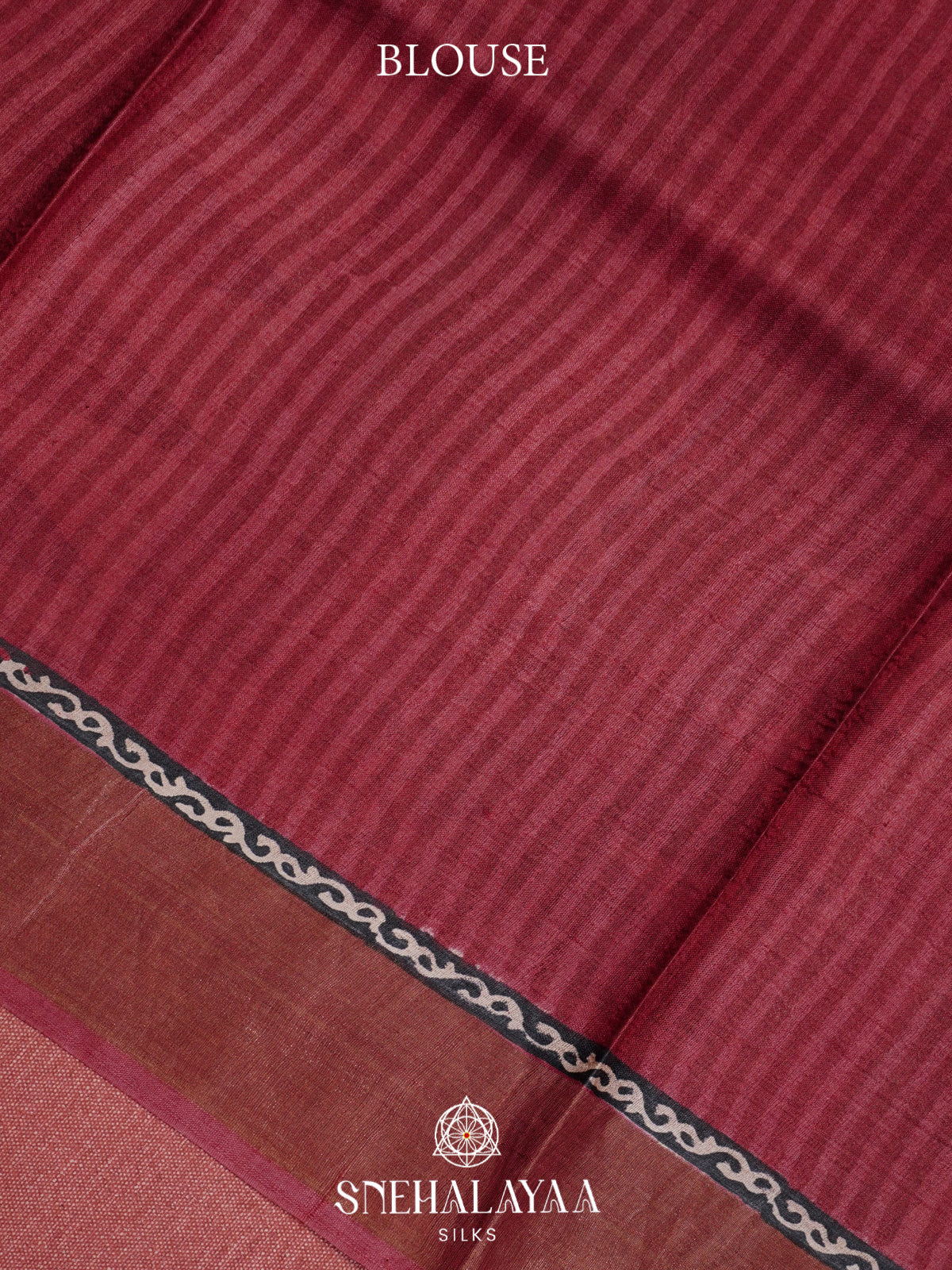 Maroon  Tussar Saree