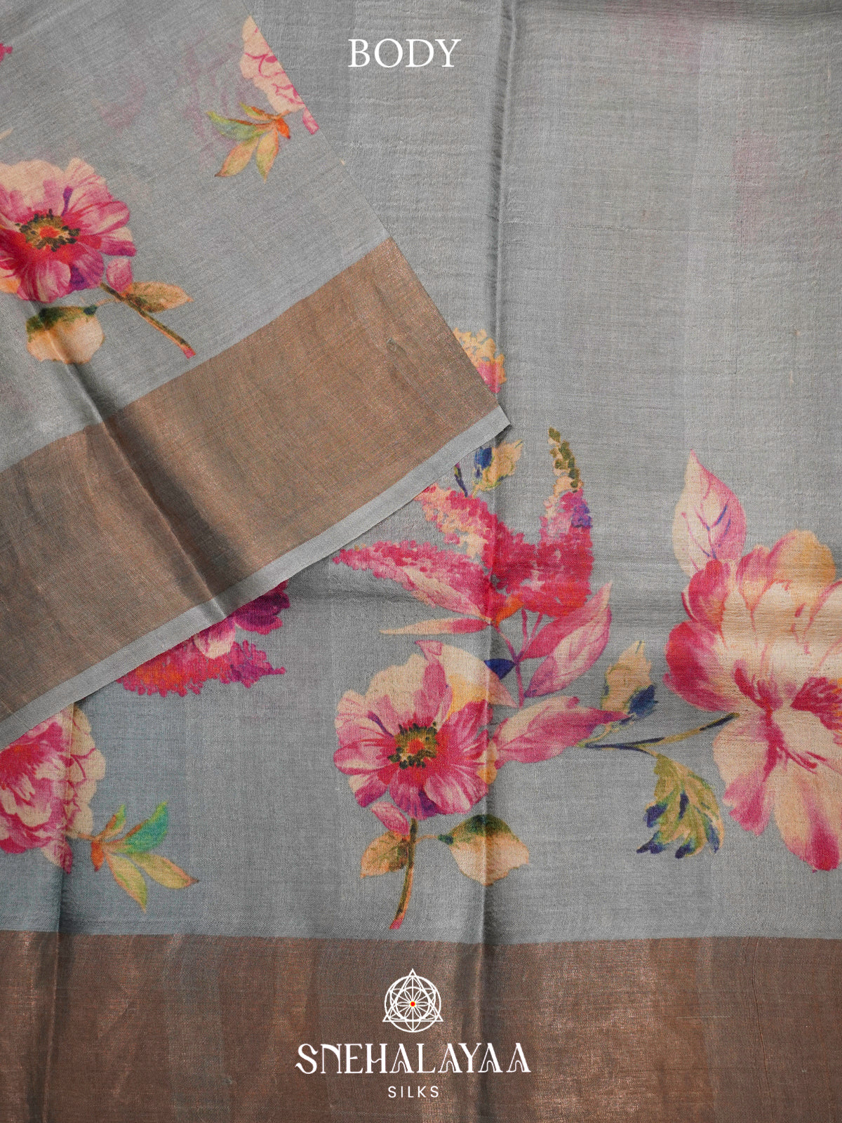 Blue  Tussar Saree